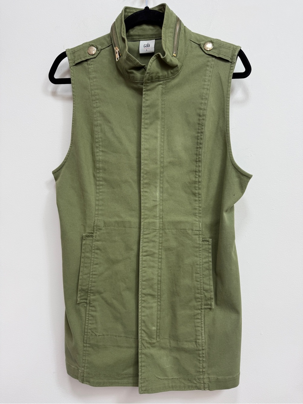 CAbi Light Olive Utility Jacket